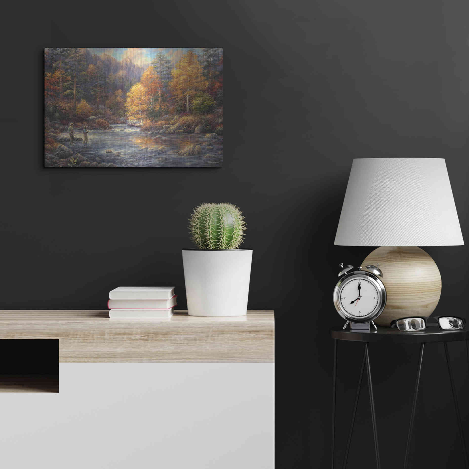 Luxe Metal Art 'Fly Fishing Legacy' by Chuck Pinson, Metal Wall Art,24x16