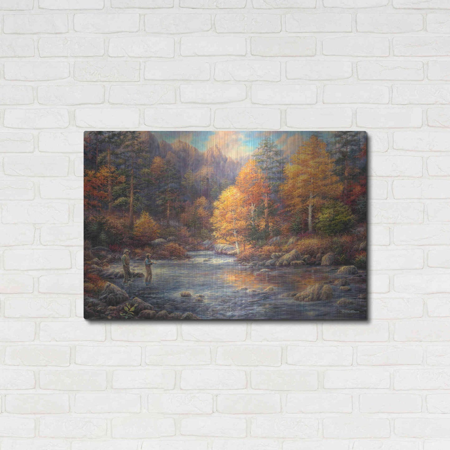 Luxe Metal Art 'Fly Fishing Legacy' by Chuck Pinson, Metal Wall Art,36x24