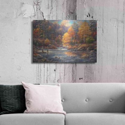 Luxe Metal Art 'Fly Fishing Legacy' by Chuck Pinson, Metal Wall Art,36x24