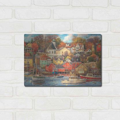 Luxe Metal Art 'Good Times Harbor' by Chuck Pinson, Metal Wall Art,16x12