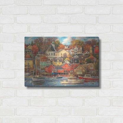Luxe Metal Art 'Good Times Harbor' by Chuck Pinson, Metal Wall Art,24x16