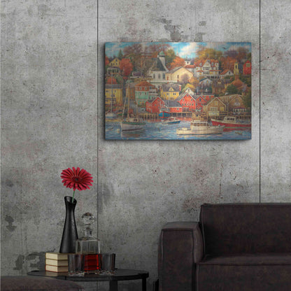 Luxe Metal Art 'Good Times Harbor' by Chuck Pinson, Metal Wall Art,36x24