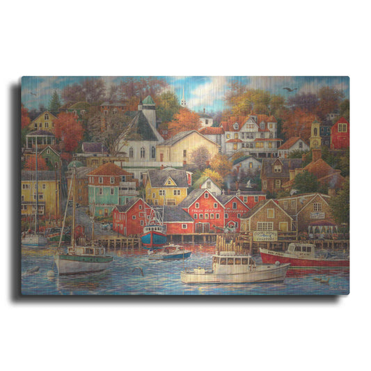 Luxe Metal Art 'Good Times Harbor' by Chuck Pinson, Metal Wall Art