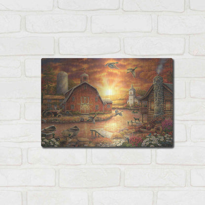 Luxe Metal Art 'Honey Drip Farm' by Chuck Pinson, Metal Wall Art,16x12