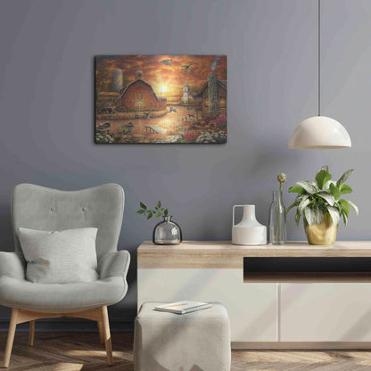 Luxe Metal Art 'Honey Drip Farm' by Chuck Pinson, Metal Wall Art,24x16