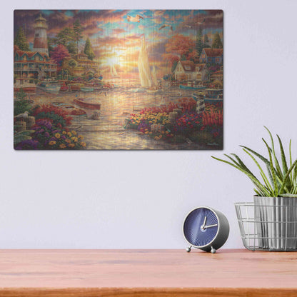 Luxe Metal Art 'Into the Sunset' by Chuck Pinson, Metal Wall Art,16x12