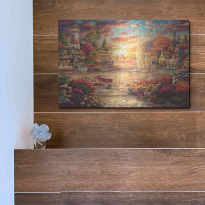 Luxe Metal Art 'Into the Sunset' by Chuck Pinson, Metal Wall Art,16x12