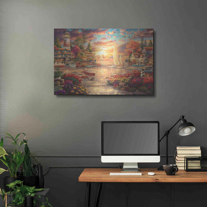 Luxe Metal Art 'Into the Sunset' by Chuck Pinson, Metal Wall Art,36x24