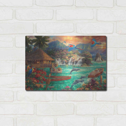 Luxe Metal Art 'Island Life' by Chuck Pinson, Metal Wall Art,16x12