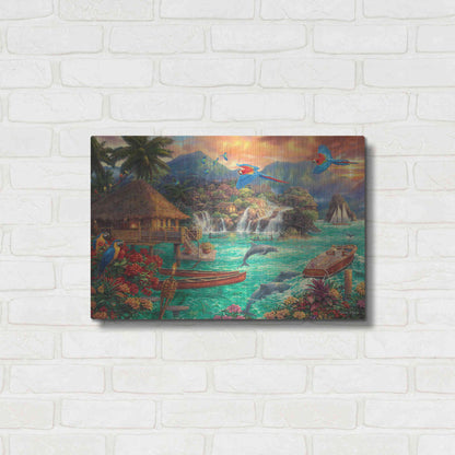 Luxe Metal Art 'Island Life' by Chuck Pinson, Metal Wall Art,24x16