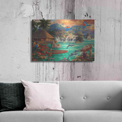 Luxe Metal Art 'Island Life' by Chuck Pinson, Metal Wall Art,36x24