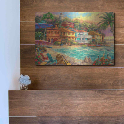 Luxe Metal Art 'Island Time' by Chuck Pinson, Metal Wall Art,16x12