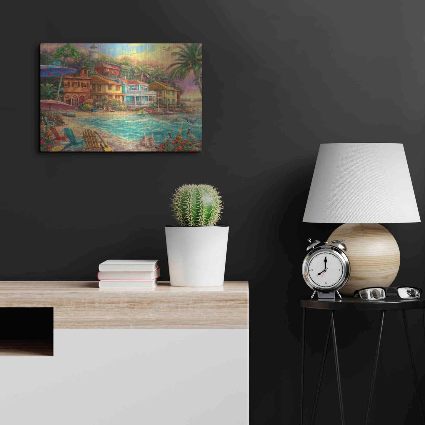 Luxe Metal Art 'Island Time' by Chuck Pinson, Metal Wall Art,24x16