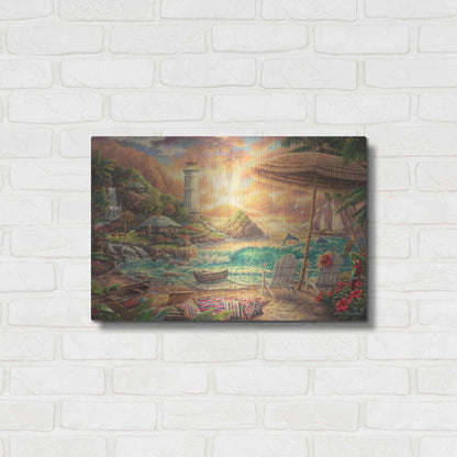 Luxe Metal Art 'Love the Beach' by Chuck Pinson, Metal Wall Art,24x16