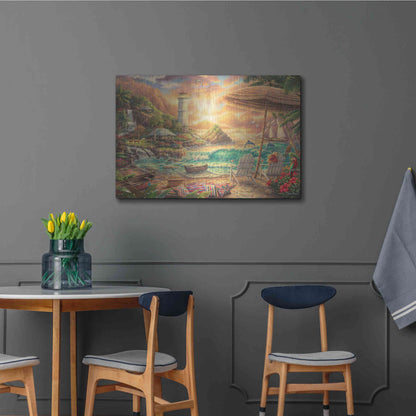 Luxe Metal Art 'Love the Beach' by Chuck Pinson, Metal Wall Art,36x24