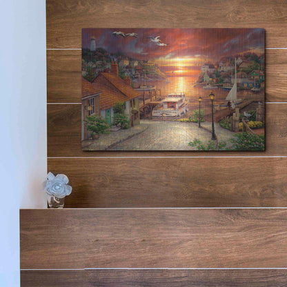 Luxe Metal Art 'New Horizons' by Chuck Pinson, Metal Wall Art,16x12