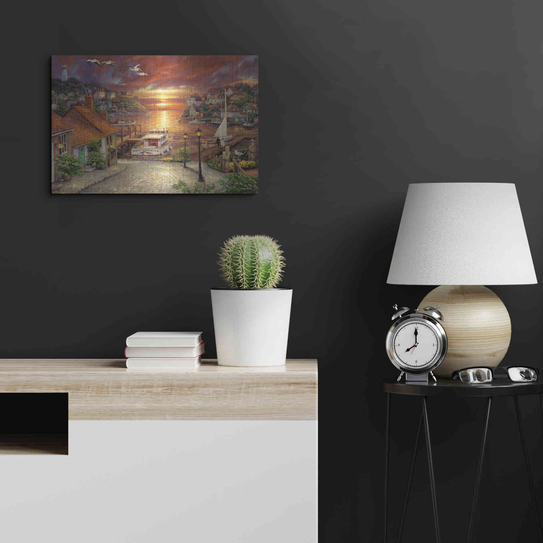 Luxe Metal Art 'New Horizons' by Chuck Pinson, Metal Wall Art,24x16