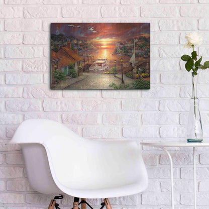 Luxe Metal Art 'New Horizons' by Chuck Pinson, Metal Wall Art,24x16