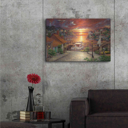 Luxe Metal Art 'New Horizons' by Chuck Pinson, Metal Wall Art,36x24