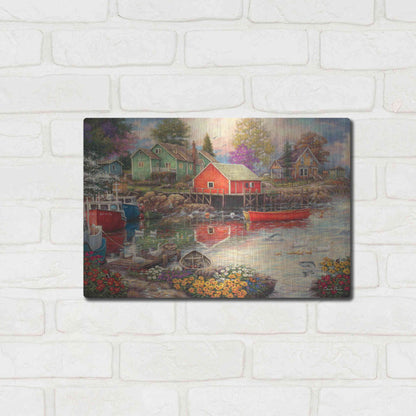 Luxe Metal Art 'Quiet Cove' by Chuck Pinson, Metal Wall Art,16x12