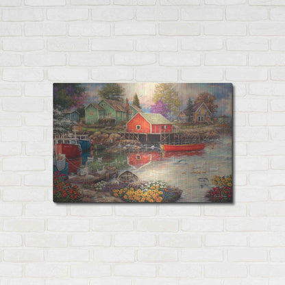 Luxe Metal Art 'Quiet Cove' by Chuck Pinson, Metal Wall Art,36x24