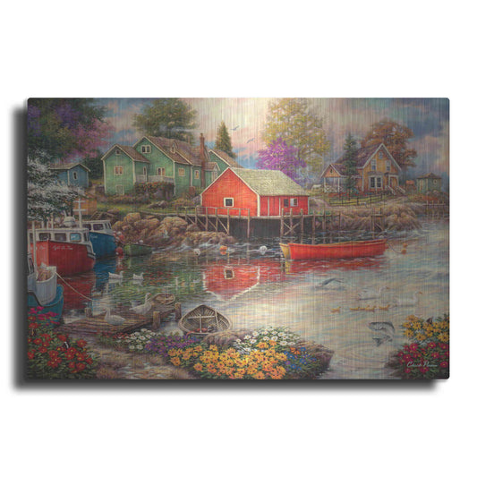 Luxe Metal Art 'Quiet Cove' by Chuck Pinson, Metal Wall Art