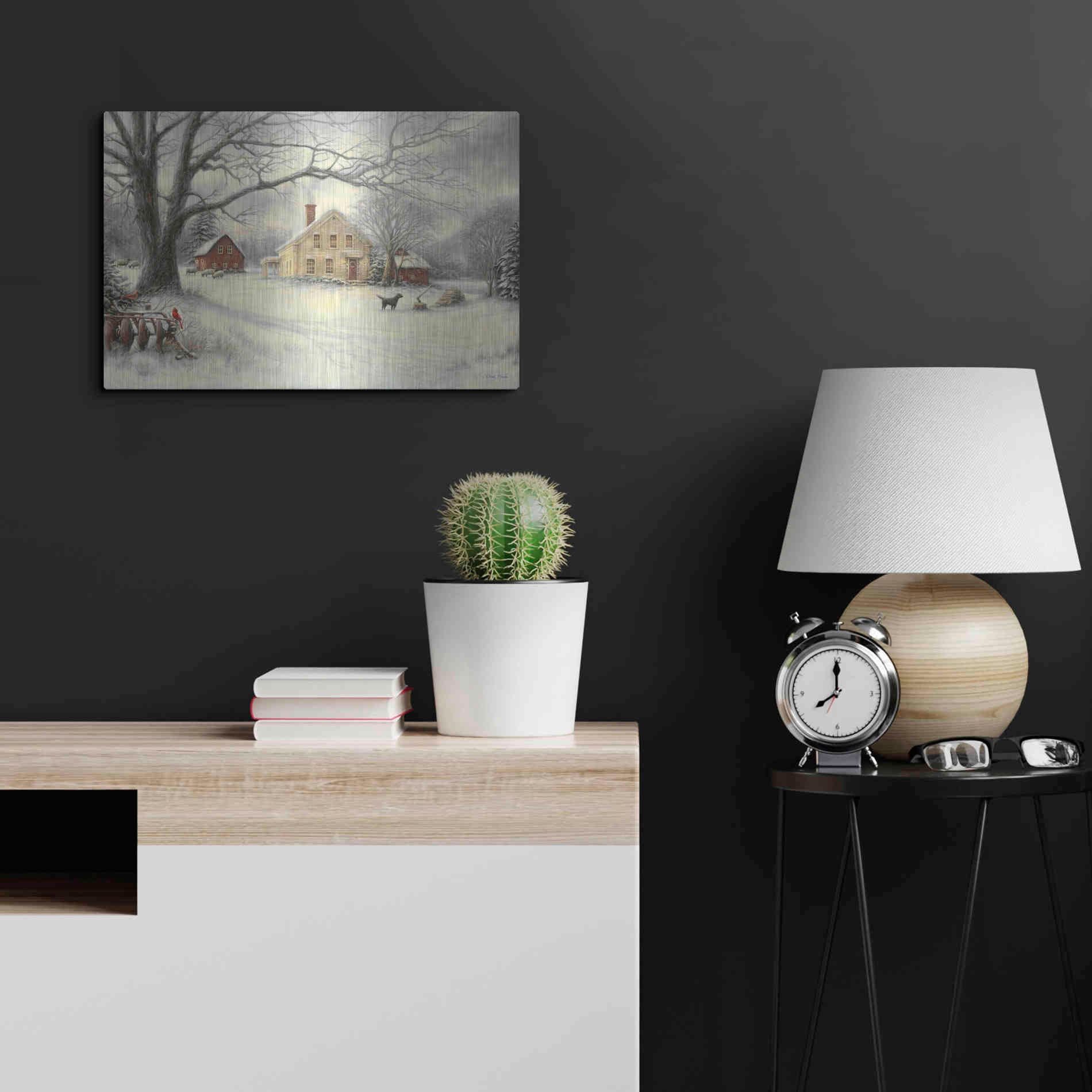 Luxe Metal Art 'Old Country Farm' by Chuck Pinson, Metal Wall Art,24x16