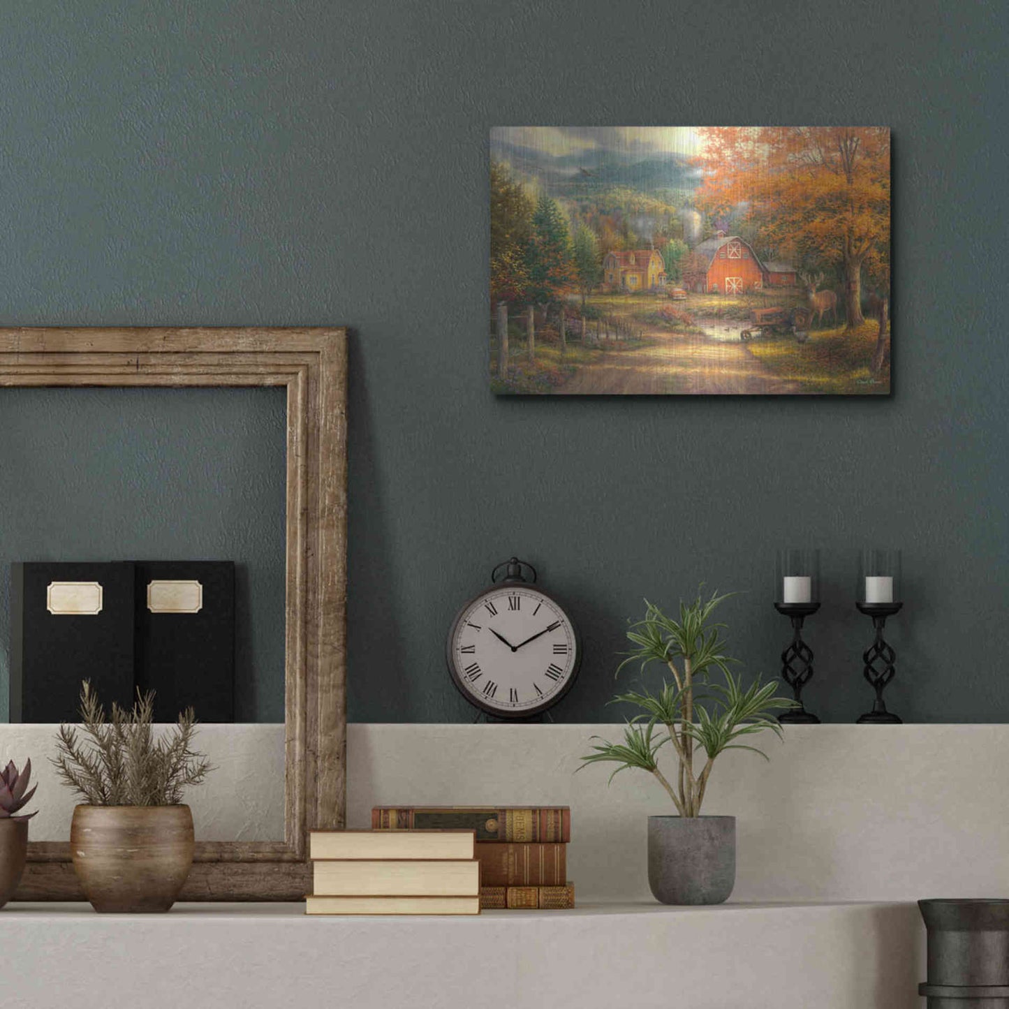 Luxe Metal Art 'Country Roads Take Me Home' by Chuck Pinson, Metal Wall Art,16x12