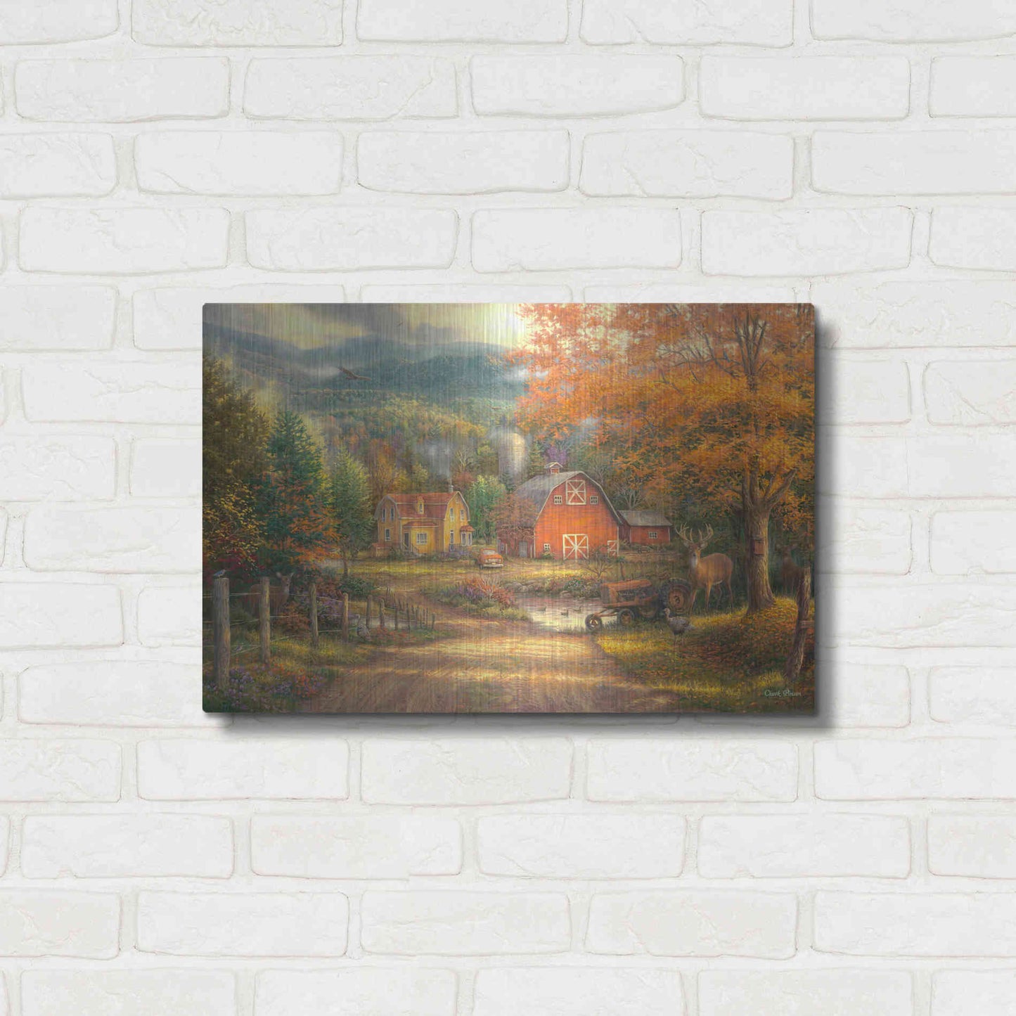 Luxe Metal Art 'Country Roads Take Me Home' by Chuck Pinson, Metal Wall Art,24x16