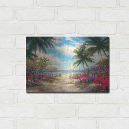 Luxe Metal Art 'Sea Breeze Path' by Chuck Pinson, Metal Wall Art,16x12