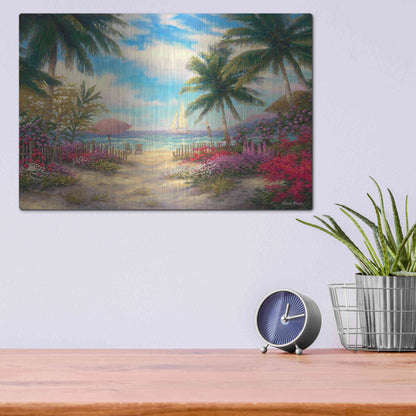 Luxe Metal Art 'Sea Breeze Path' by Chuck Pinson, Metal Wall Art,16x12