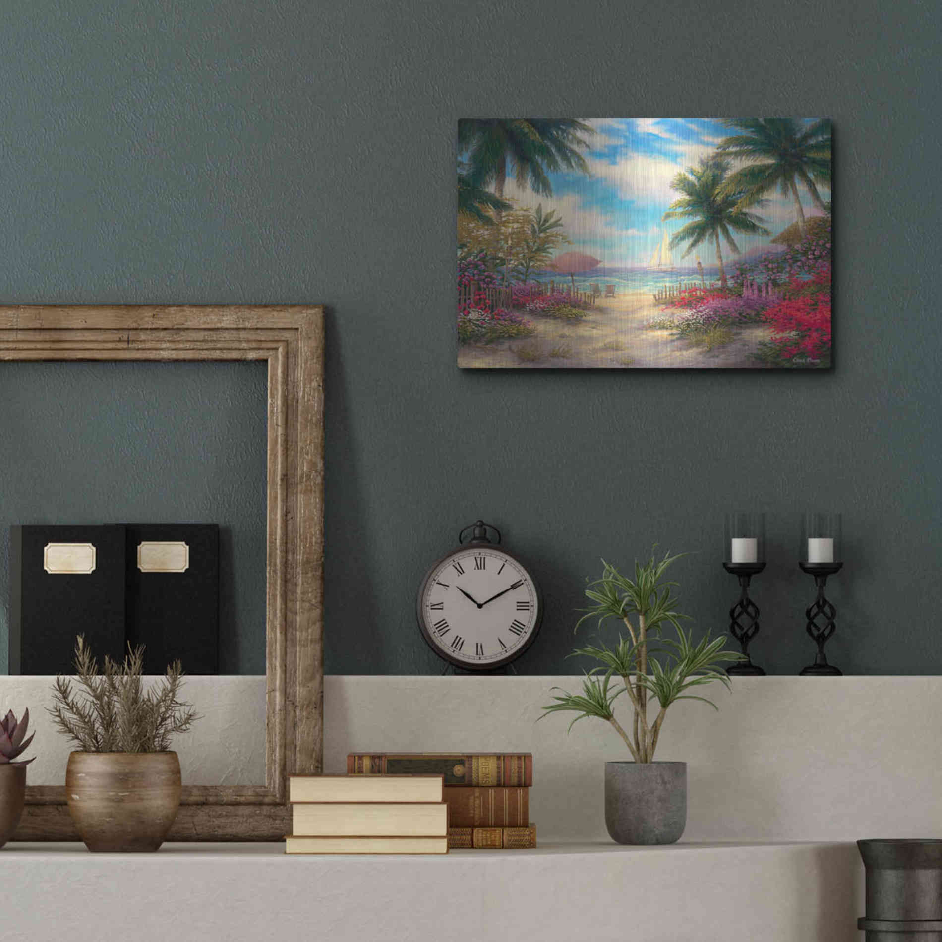 Luxe Metal Art 'Sea Breeze Path' by Chuck Pinson, Metal Wall Art,16x12