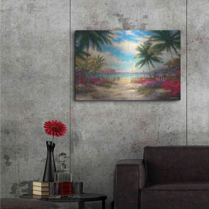 Luxe Metal Art 'Sea Breeze Path' by Chuck Pinson, Metal Wall Art,36x24