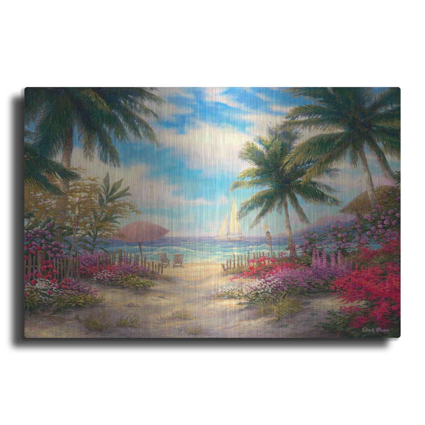 Luxe Metal Art 'Sea Breeze Path' by Chuck Pinson, Metal Wall Art