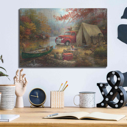Luxe Metal Art 'Share the Outdoors' by Chuck Pinson, Metal Wall Art,16x12