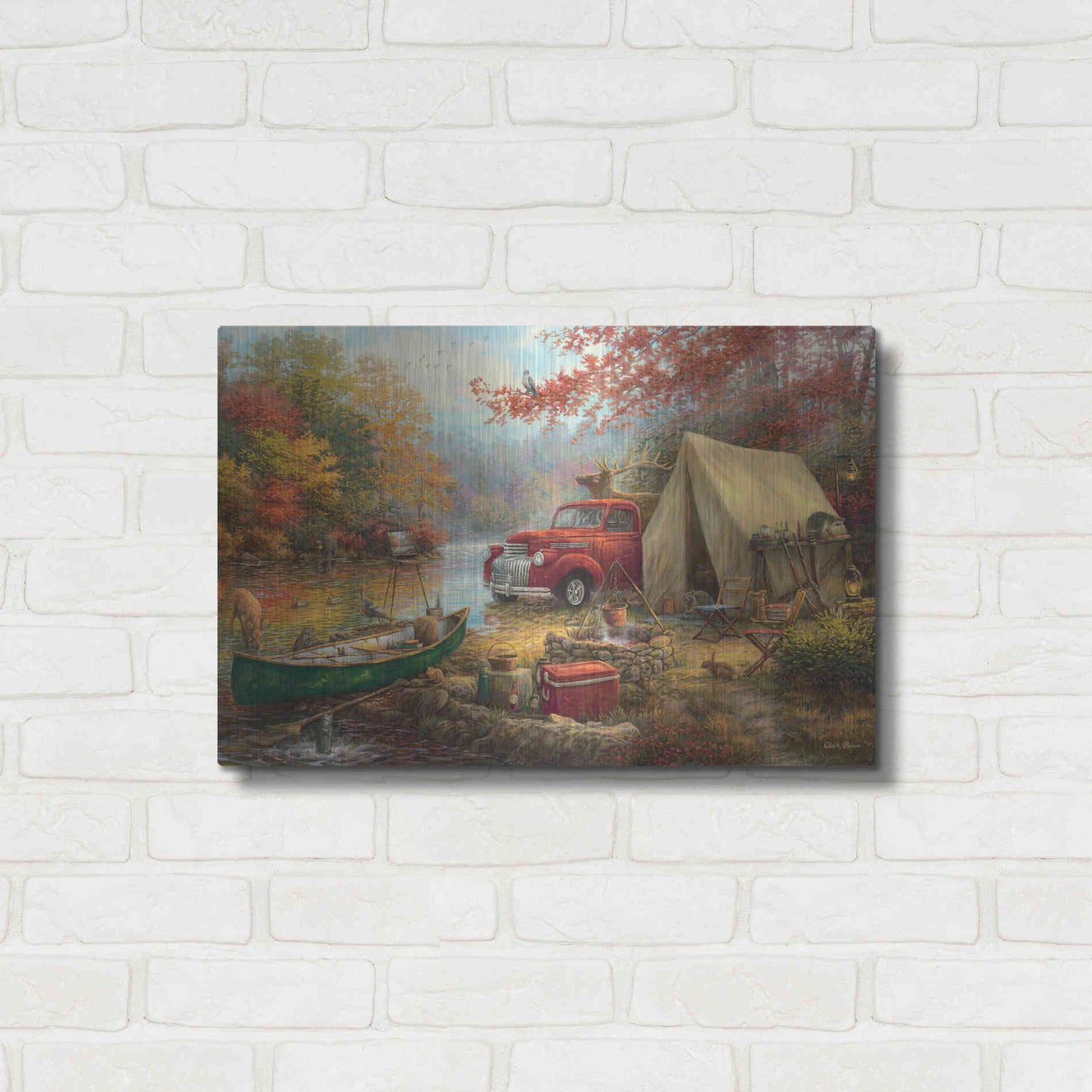Luxe Metal Art 'Share the Outdoors' by Chuck Pinson, Metal Wall Art,24x16