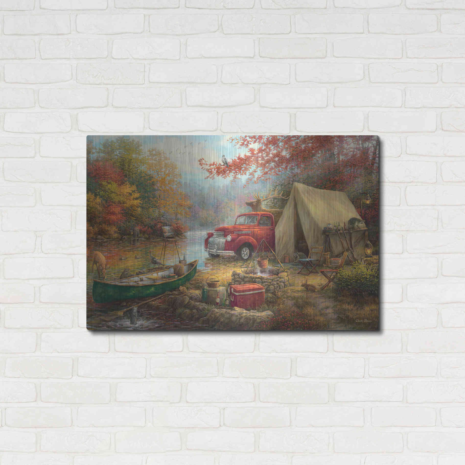 Luxe Metal Art 'Share the Outdoors' by Chuck Pinson, Metal Wall Art,36x24