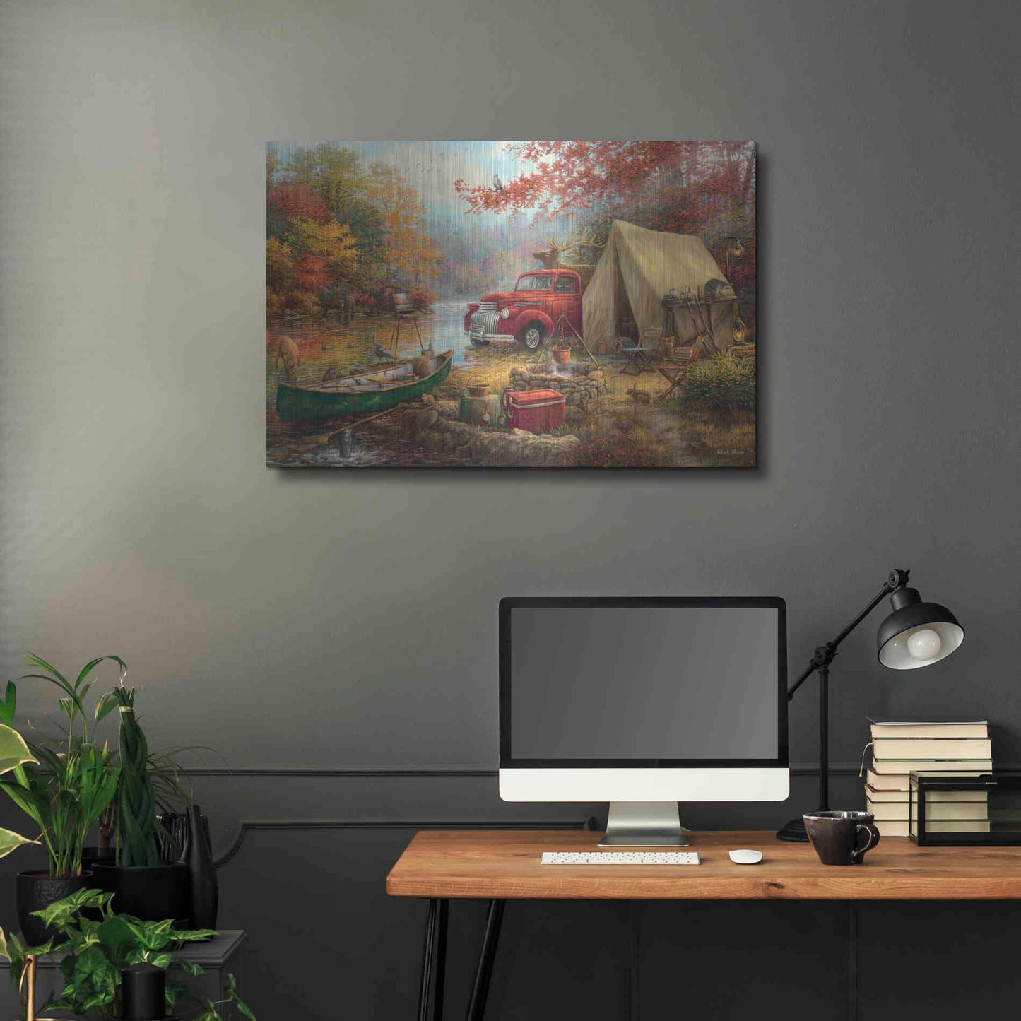 Luxe Metal Art 'Share the Outdoors' by Chuck Pinson, Metal Wall Art,36x24
