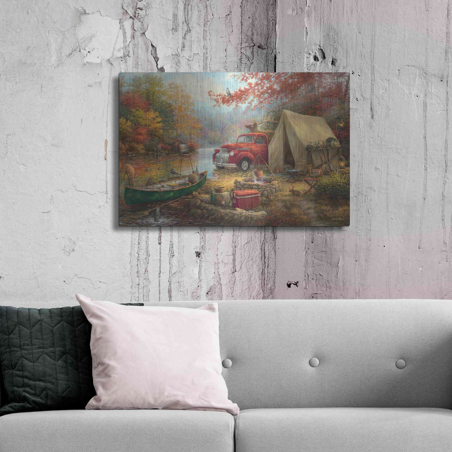 Luxe Metal Art 'Share the Outdoors' by Chuck Pinson, Metal Wall Art,36x24