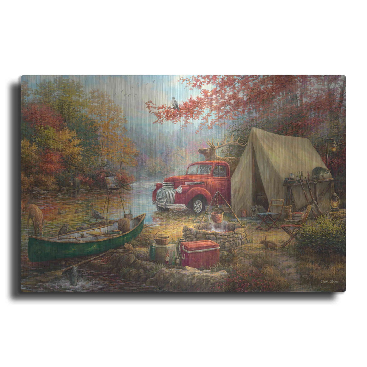 Luxe Metal Art 'Share the Outdoors' by Chuck Pinson, Metal Wall Art