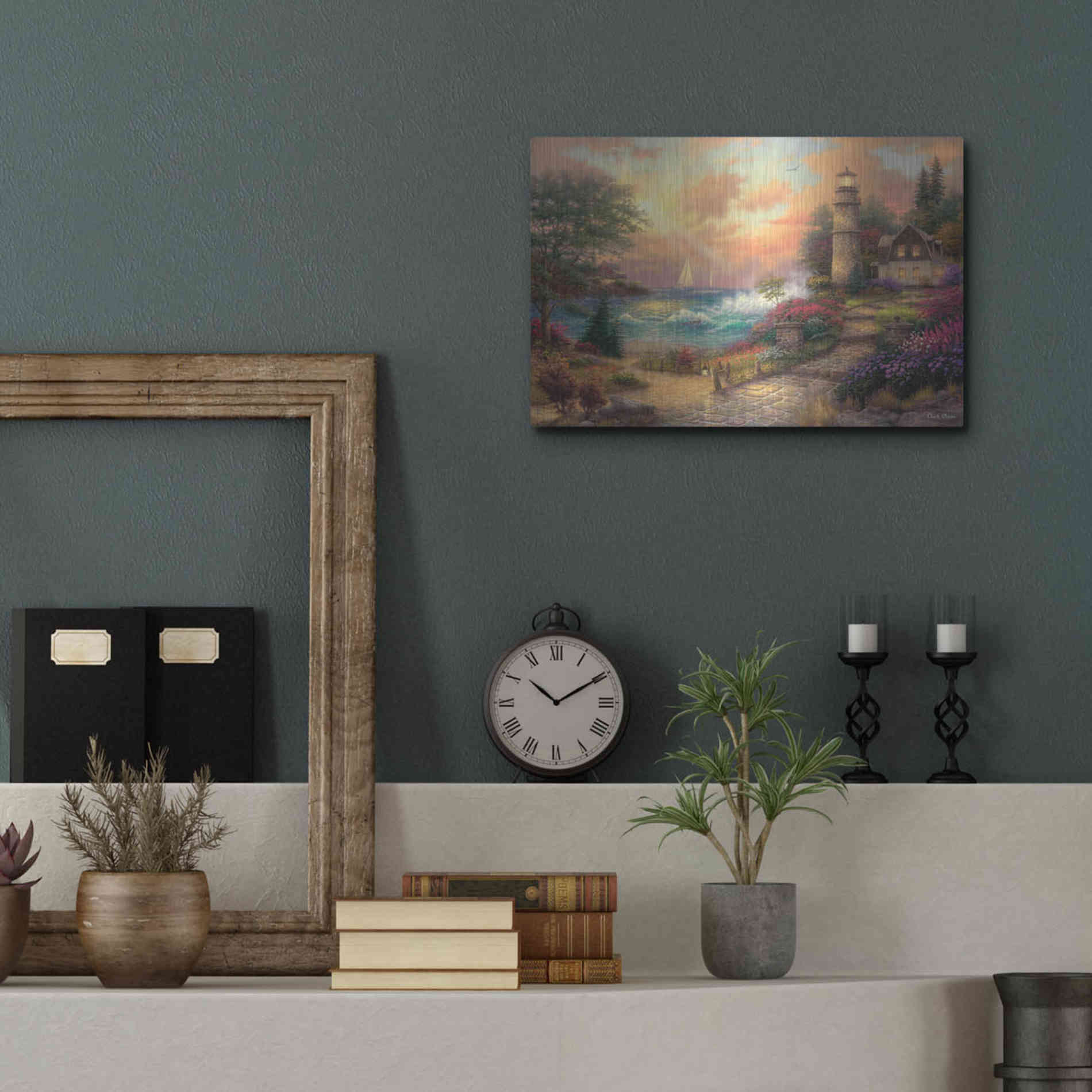Luxe Metal Art 'Seaside Dreams' by Chuck Pinson, Metal Wall Art,16x12