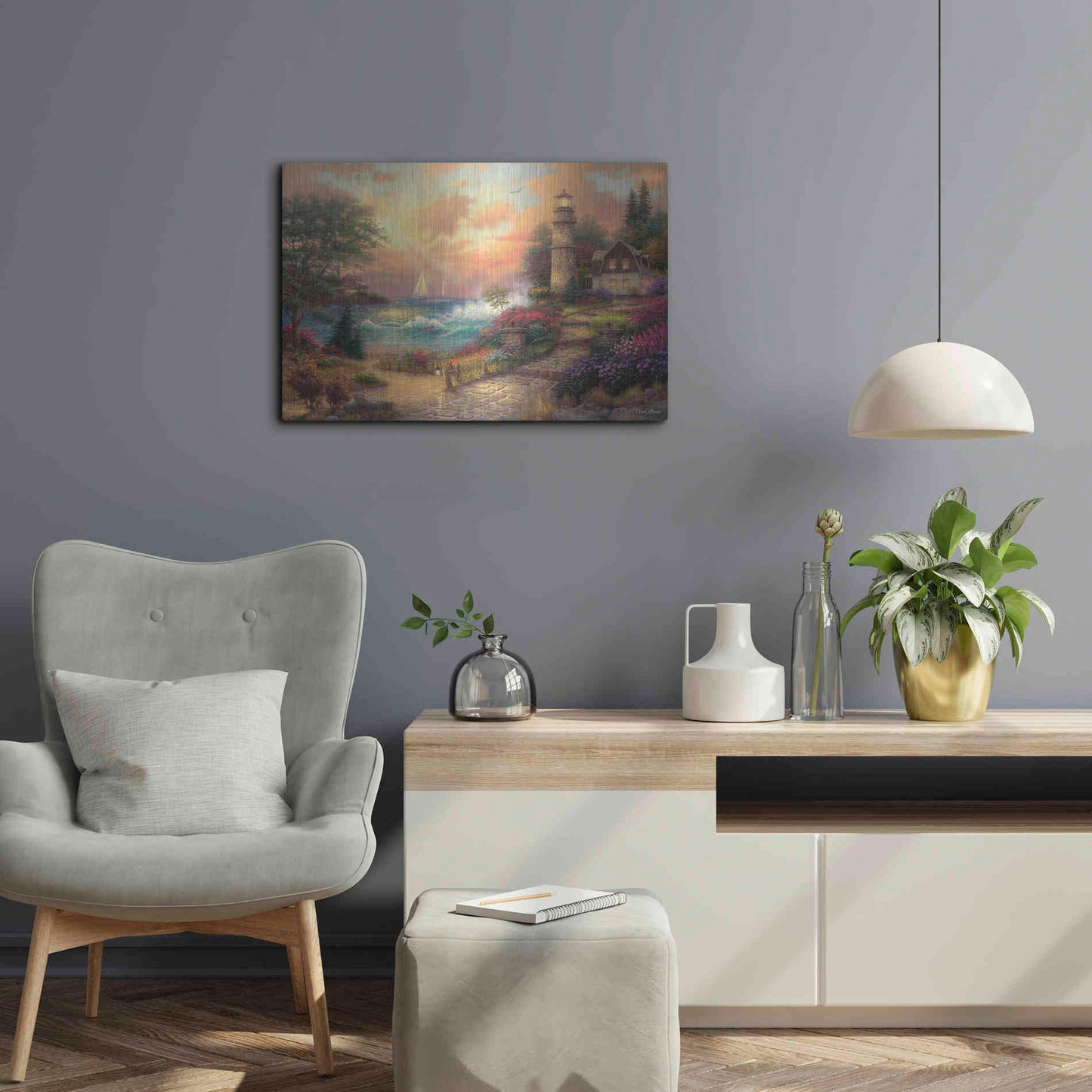 Luxe Metal Art 'Seaside Dreams' by Chuck Pinson, Metal Wall Art,24x16