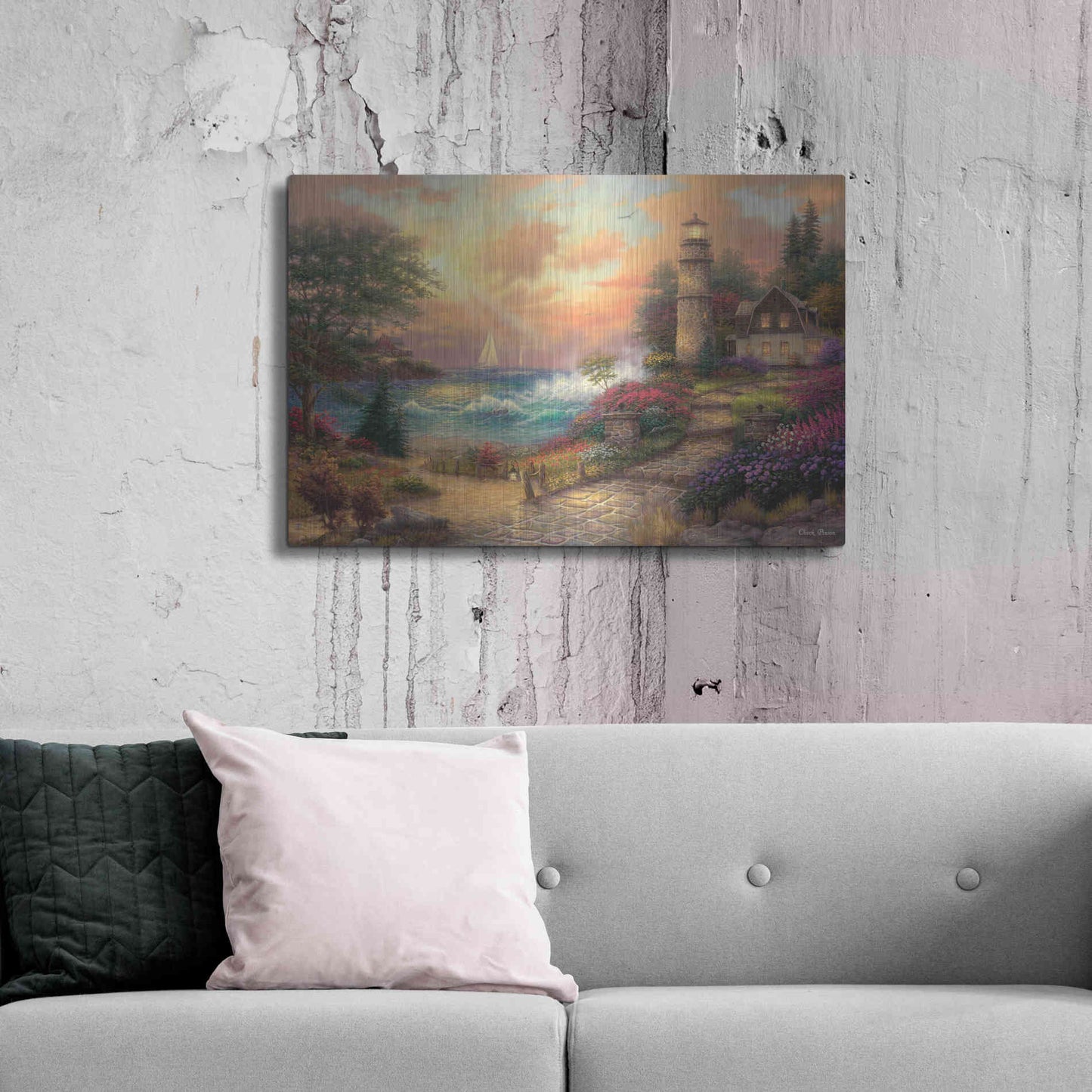 Luxe Metal Art 'Seaside Dreams' by Chuck Pinson, Metal Wall Art,36x24