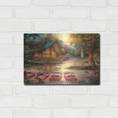 Luxe Metal Art 'Seize the Day' by Chuck Pinson, Metal Wall Art,16x12