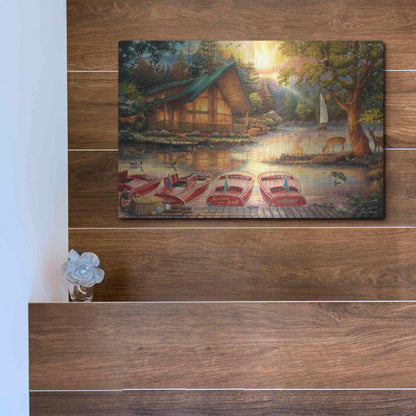 Luxe Metal Art 'Seize the Day' by Chuck Pinson, Metal Wall Art,16x12