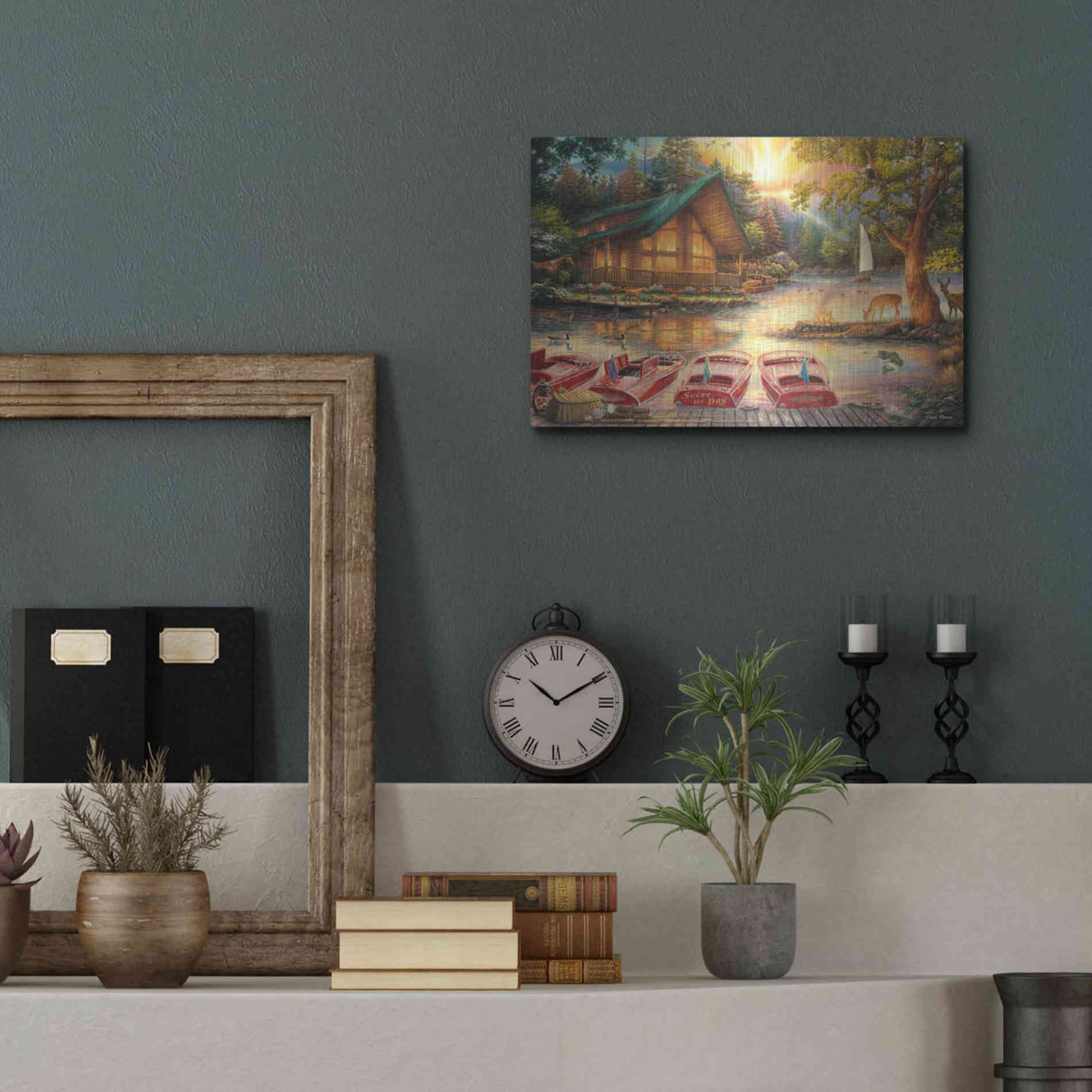 Luxe Metal Art 'Seize the Day' by Chuck Pinson, Metal Wall Art,16x12