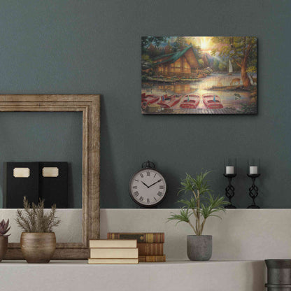 Luxe Metal Art 'Seize the Day' by Chuck Pinson, Metal Wall Art,16x12