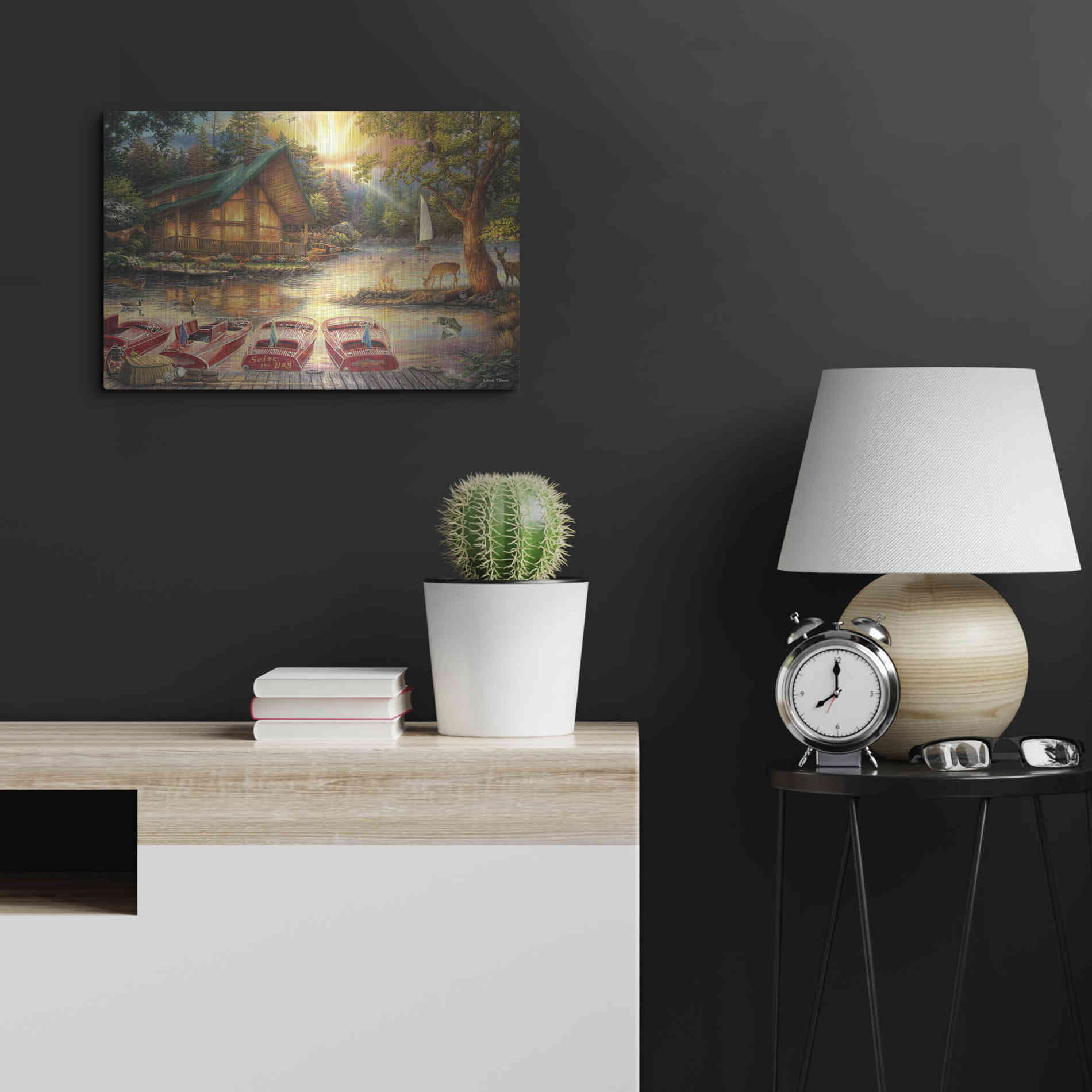 Luxe Metal Art 'Seize the Day' by Chuck Pinson, Metal Wall Art,24x16