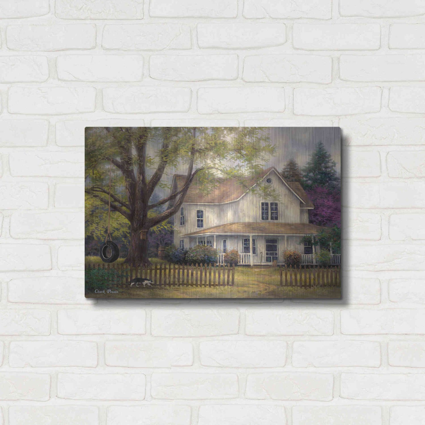 Luxe Metal Art 'Simple Country' by Chuck Pinson, Metal Wall Art,24x16