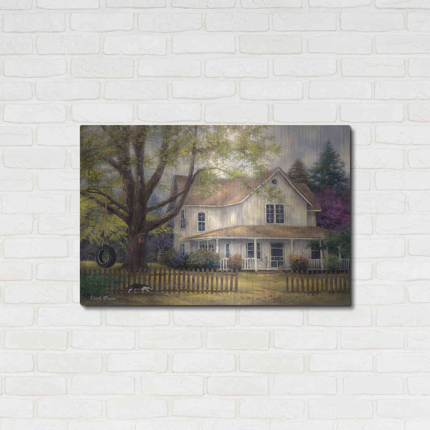 Luxe Metal Art 'Simple Country' by Chuck Pinson, Metal Wall Art,36x24